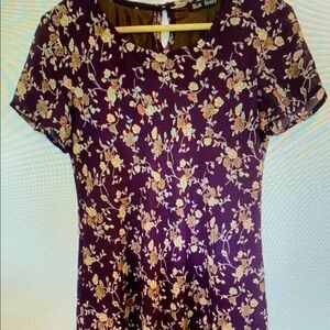 Chic Purple Floral Blouse